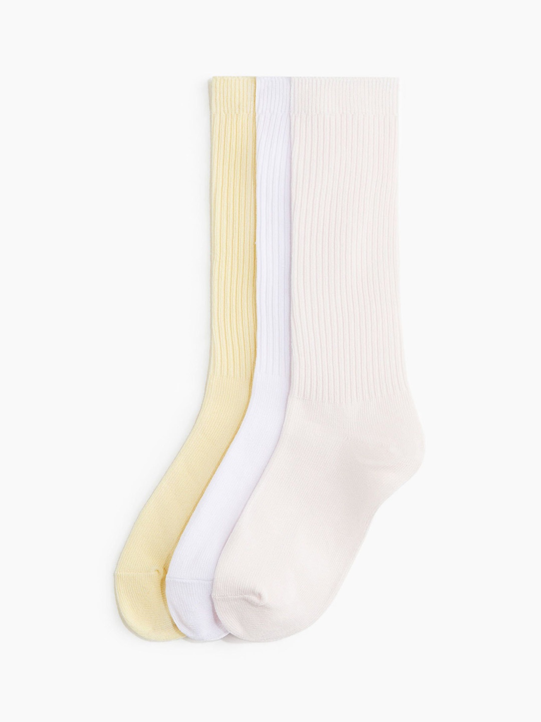 

H&M 3-Pack Knee-High Sports Socks, White