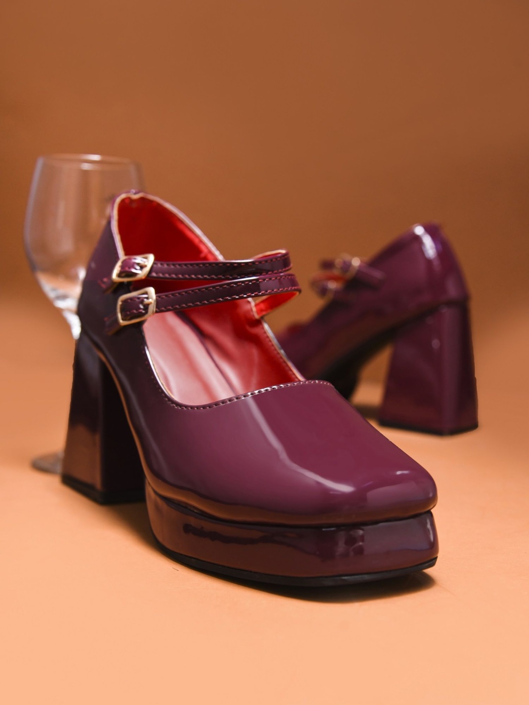 

Try Me Women Party Block Mules, Maroon