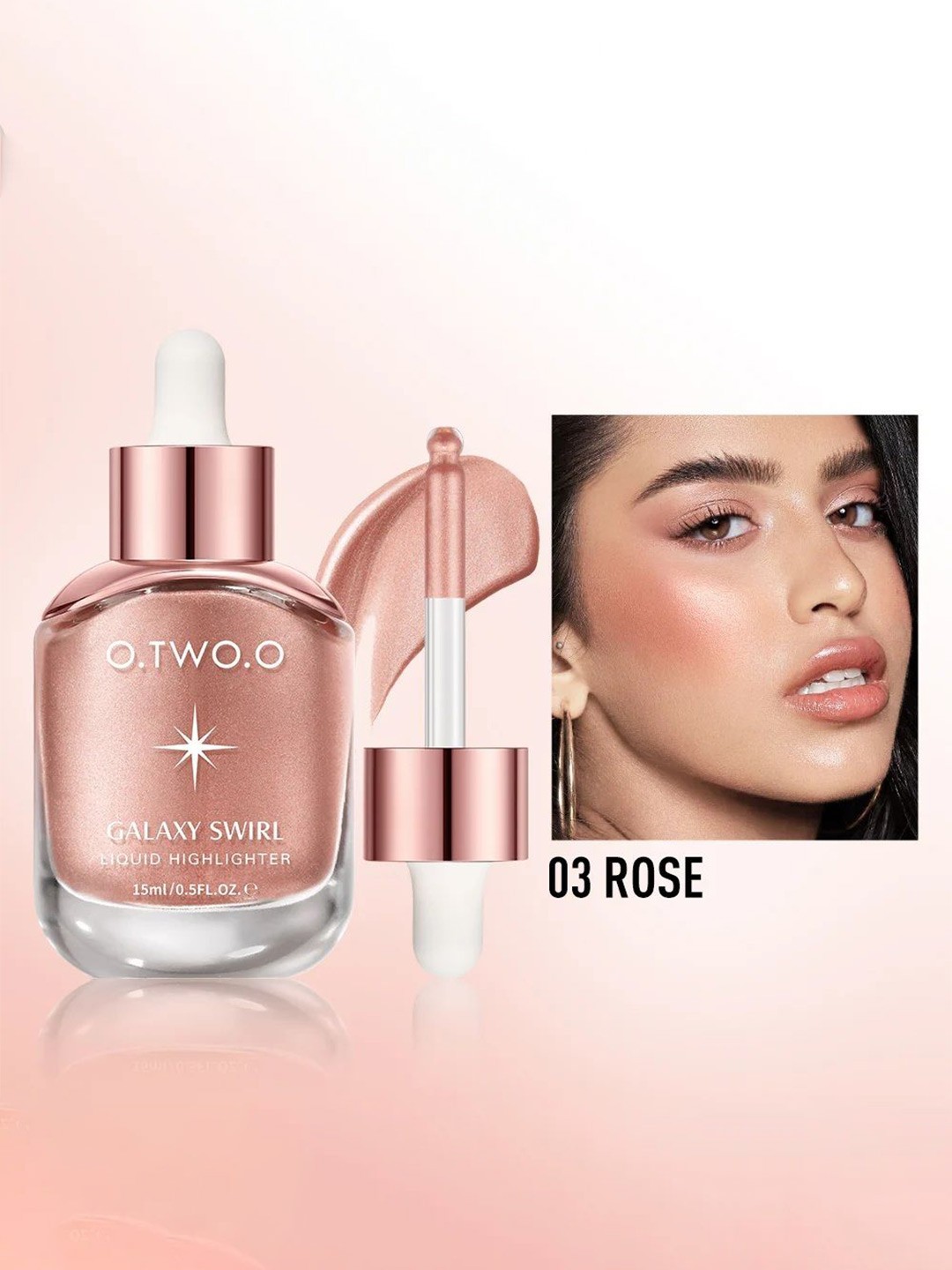 

CEMA Haute Galaxy Swirl Liquid Highlighter- 15 ml- Rose 03, Rose gold