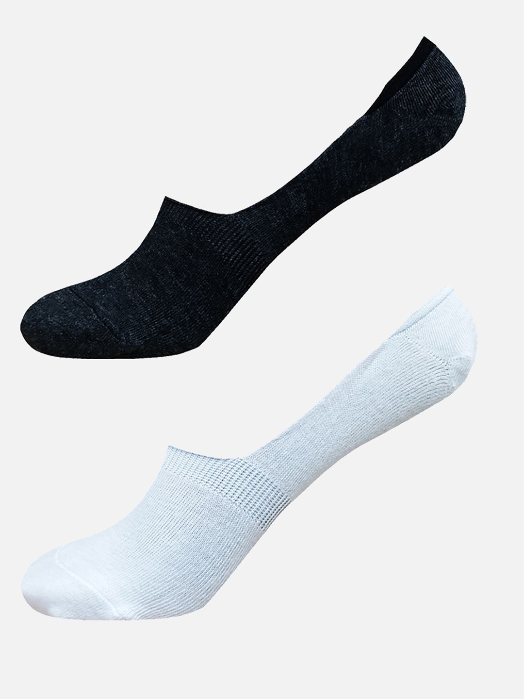 

StyFun Unisex Pack Of 2 Anti-Slip Cotton Shoe Liners Socks, White