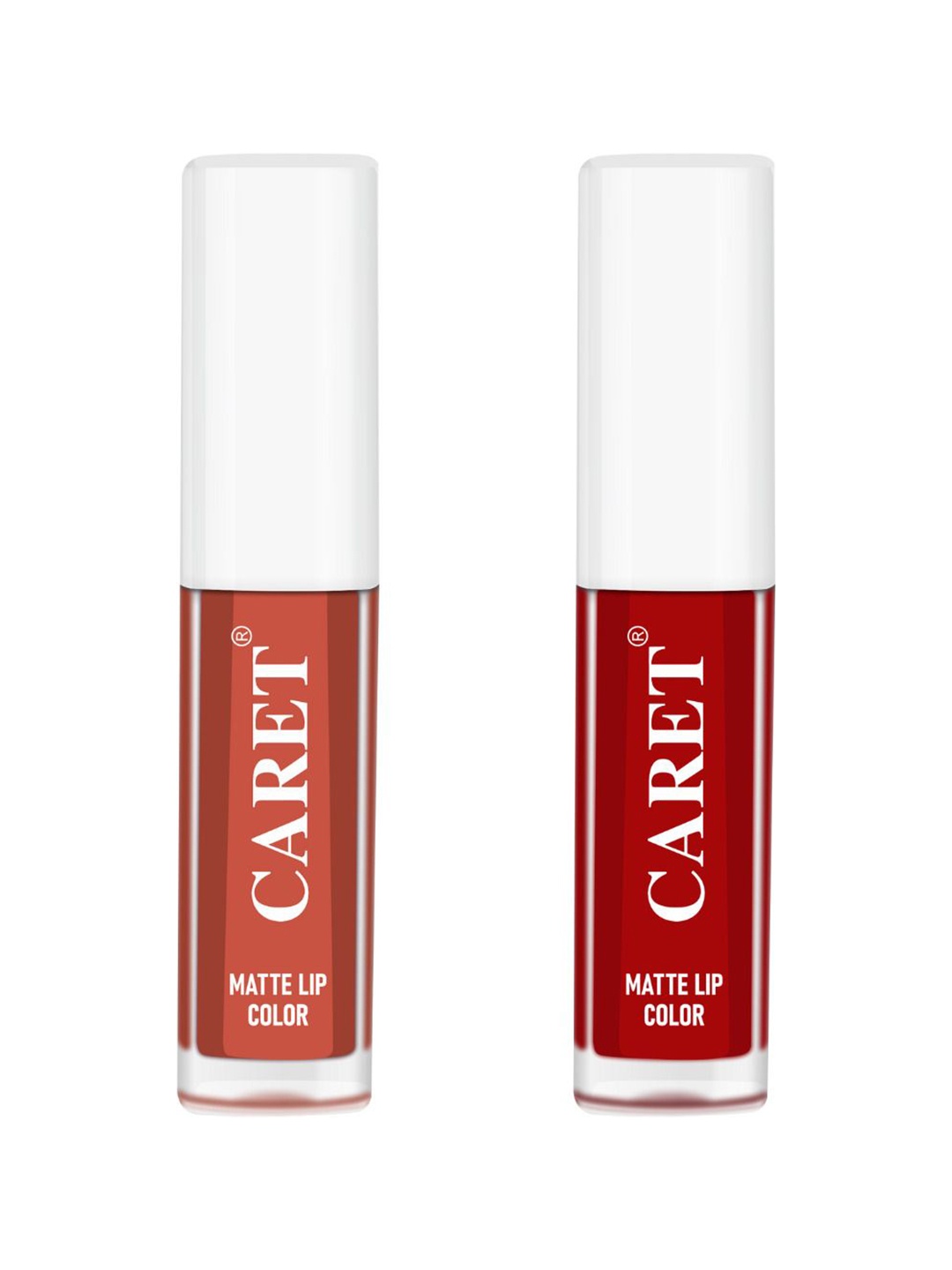 

CARET ORGANIC Set Of 2 Super-Pigmented Liquid Matte Lipsticks - 4 ml - 6 & 3, Red