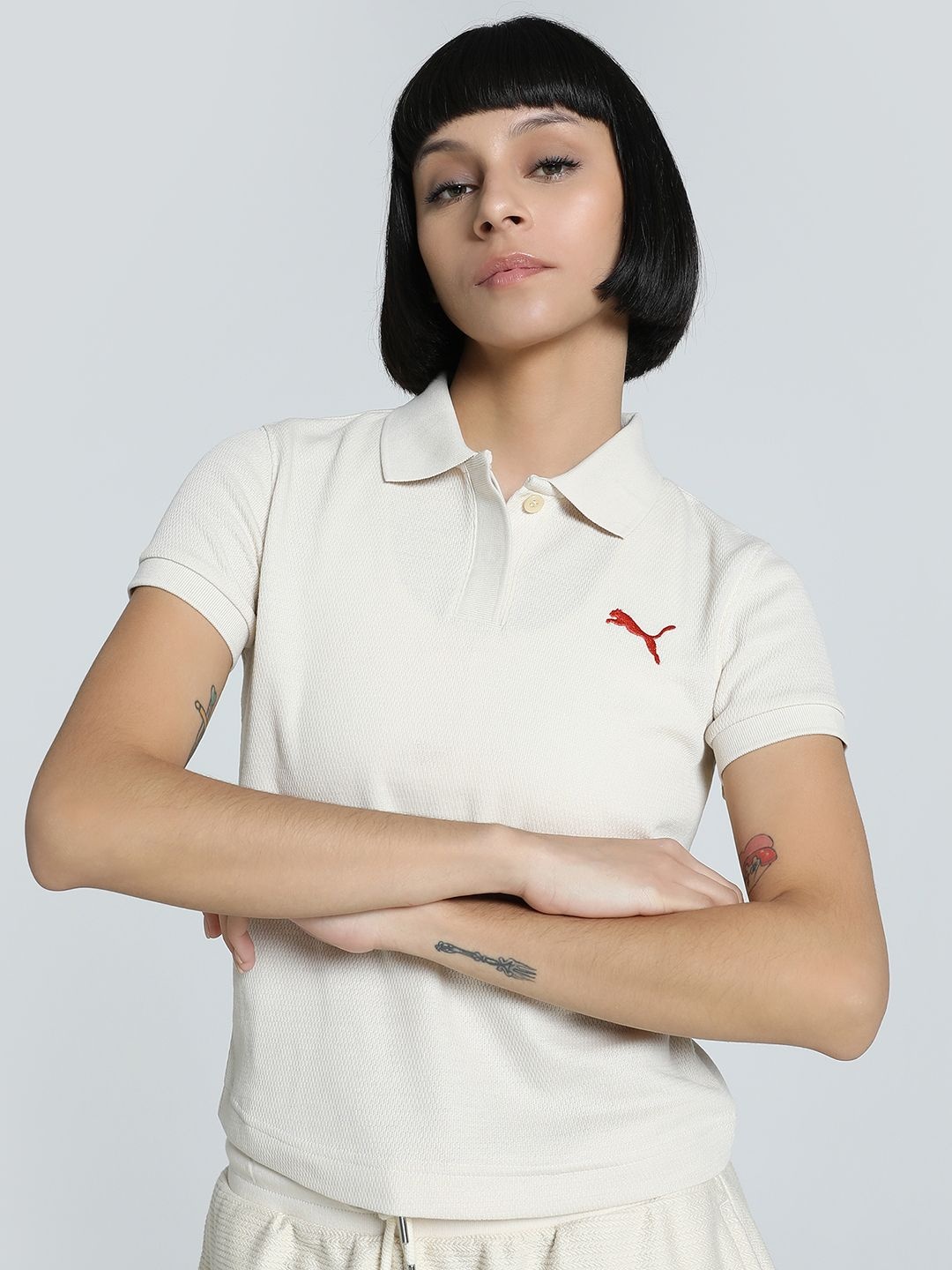 

Puma Premium Women Slim Fit Polo, White