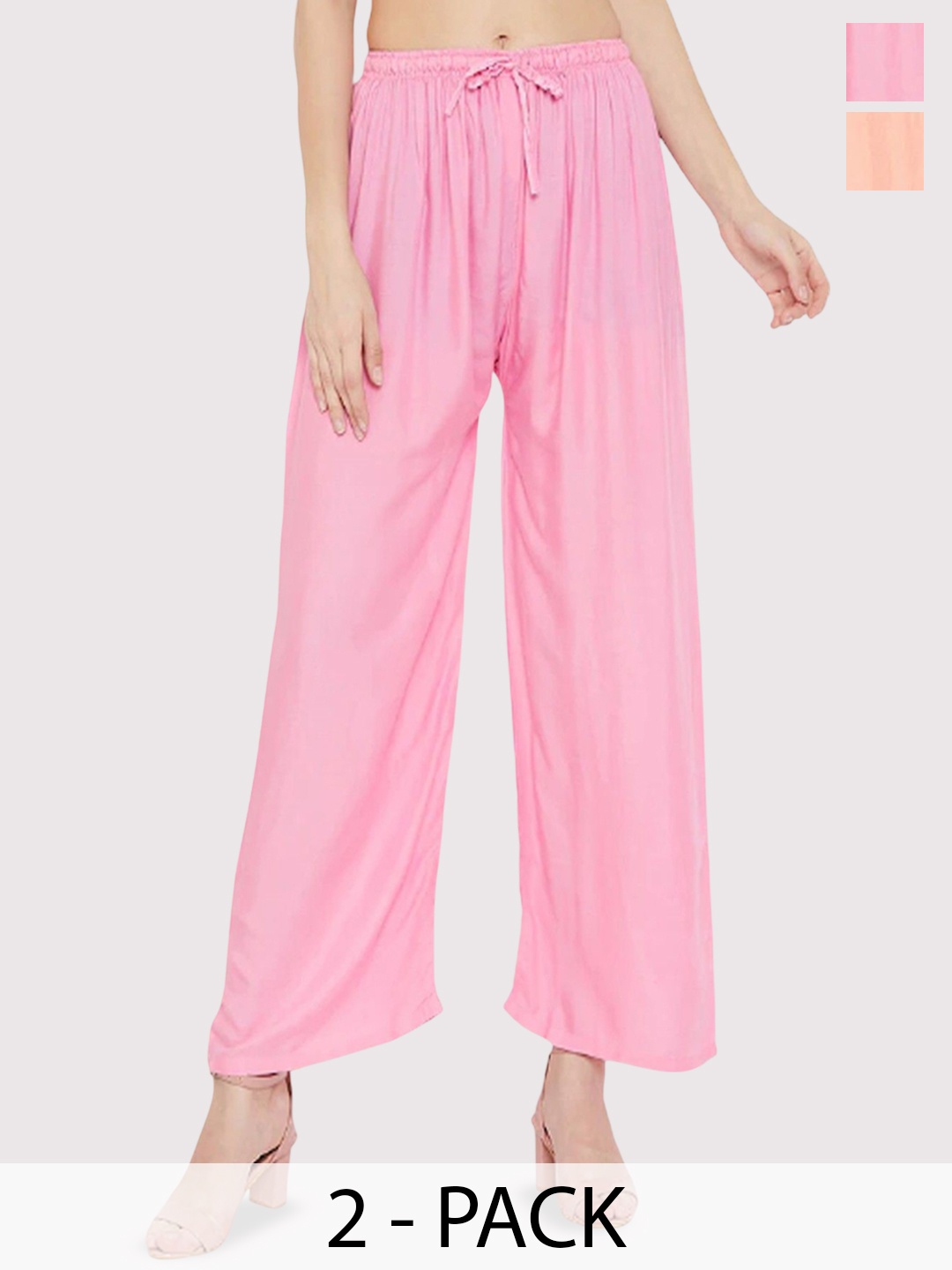 

STYLE PREZONE Women Relaxed Pleated Trousers, Peach