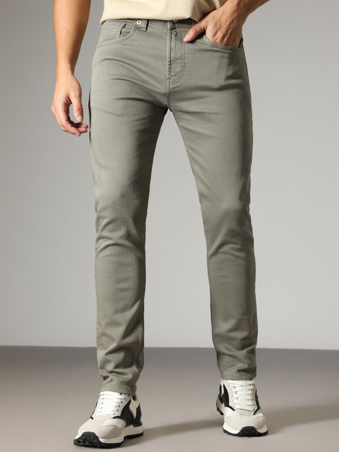 

Banana Club Men Slim Fit Stretchable Jeans, Green