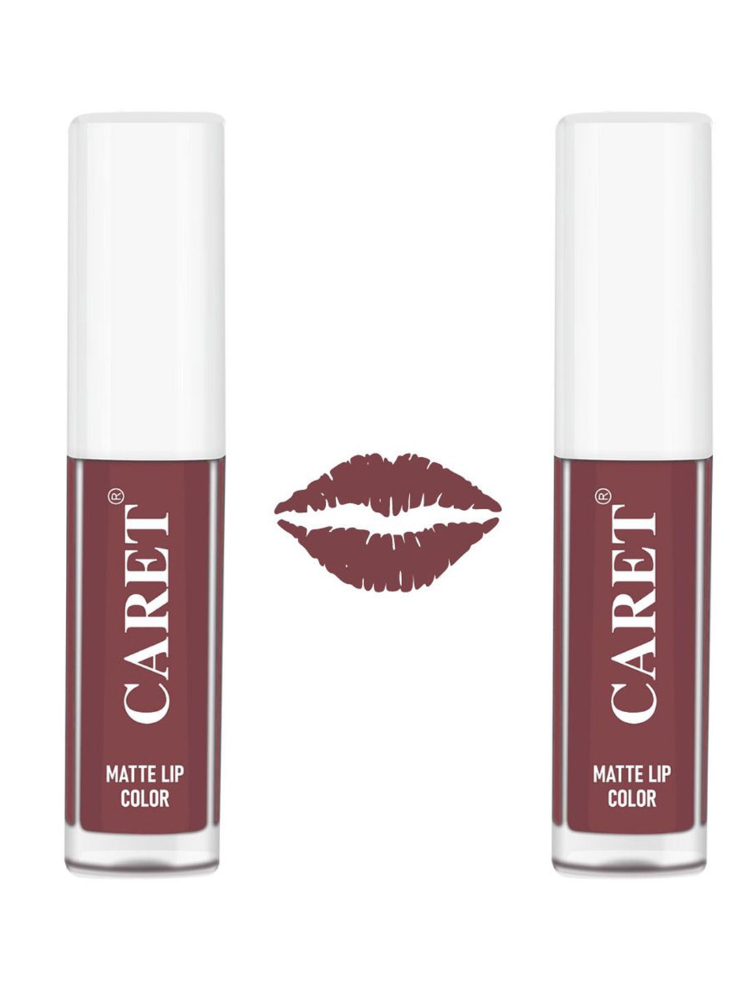

CARET ORGANIC Set Of 2 Super-Pigmented Liquid Matte Lipsticks - 2 ml Each - Brown 2
