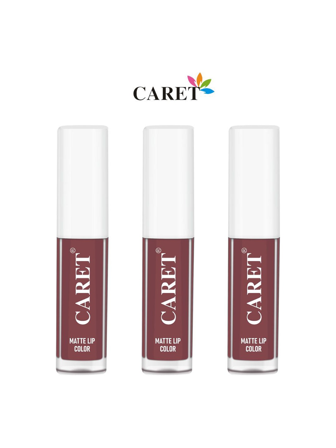 

CARET ORGANIC Set Of 3 Super-Pigmented Liquid Matte Lipsticks - 6 ml - Brown - 1