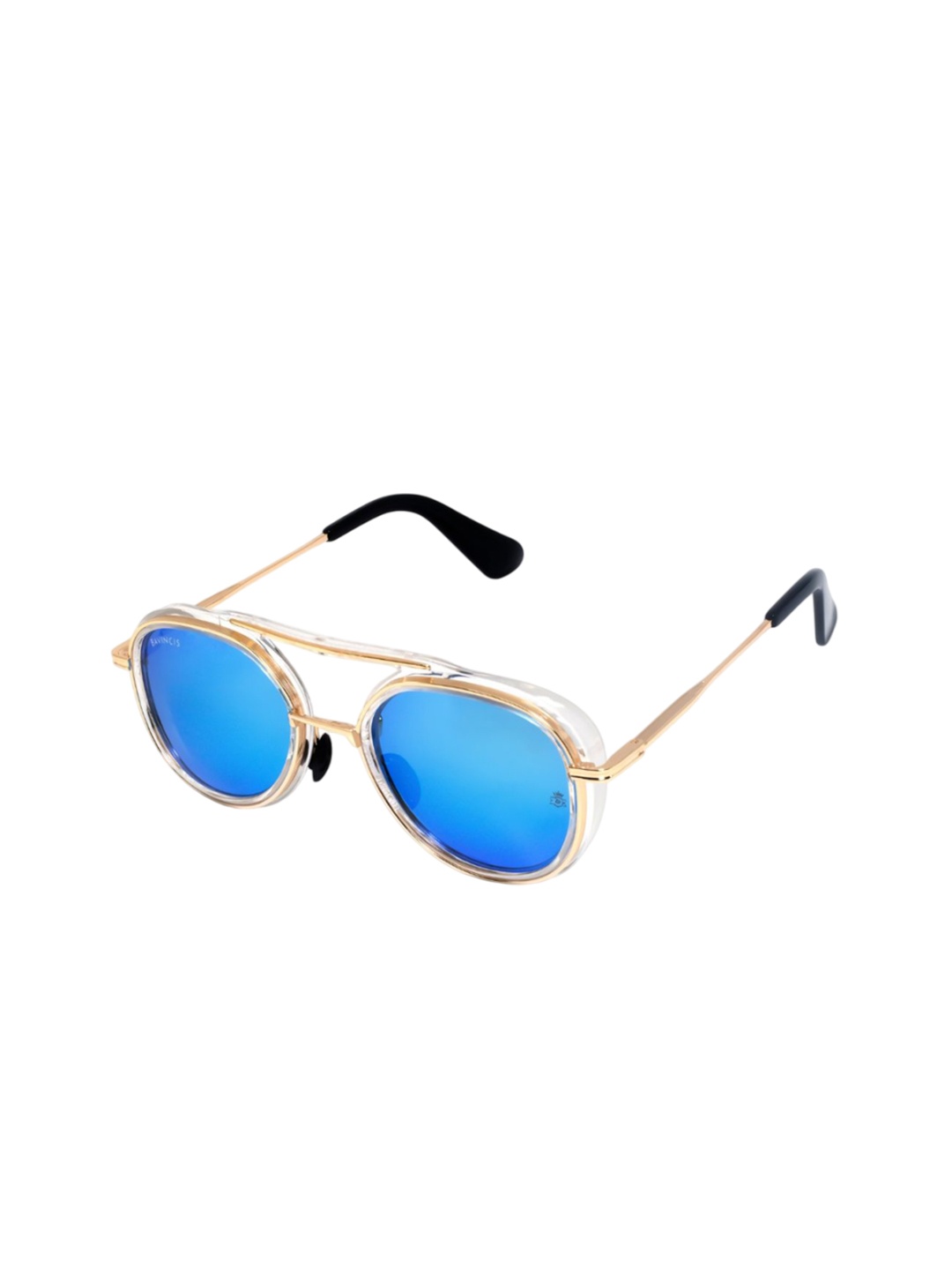 

BAVINCIS Unisex Round Sunglasses with Polarised and UV Protected Lens, Blue