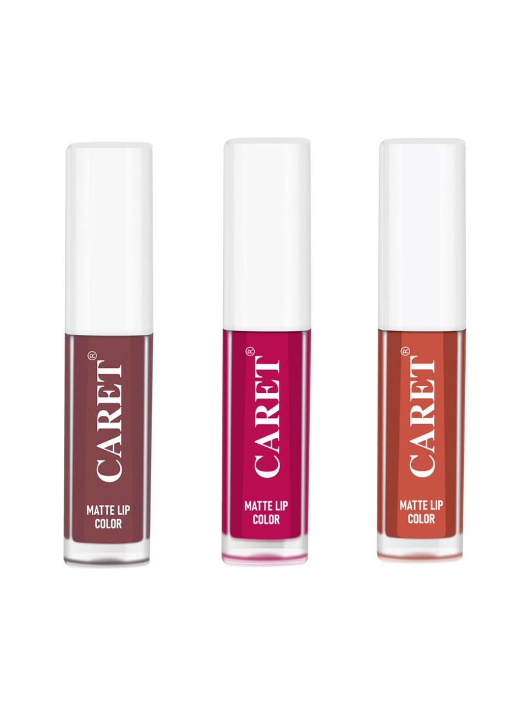 

CARET ORGANIC Set Of 3 Super-Pigmented Matte Lipsticks - 2 ml Each - 1-5-6, Pink