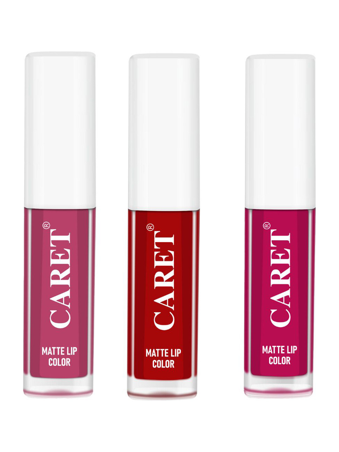 

CARET ORGANIC Set Of 3 Super-Pigmented Quick Dry Liquid Matte Lipsticks - 6 ml - 8 - 3 - 5, Pink