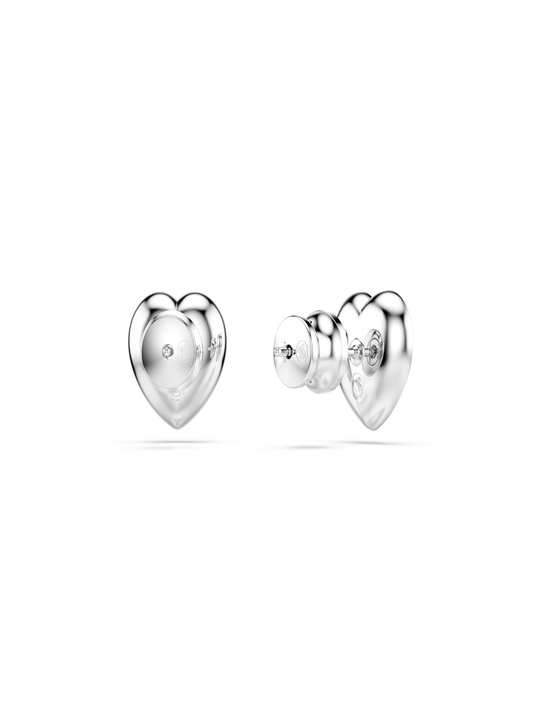 

SWAROVSKI Rhodium-Plated Crystal Studded Heart Shaped Studs, Silver