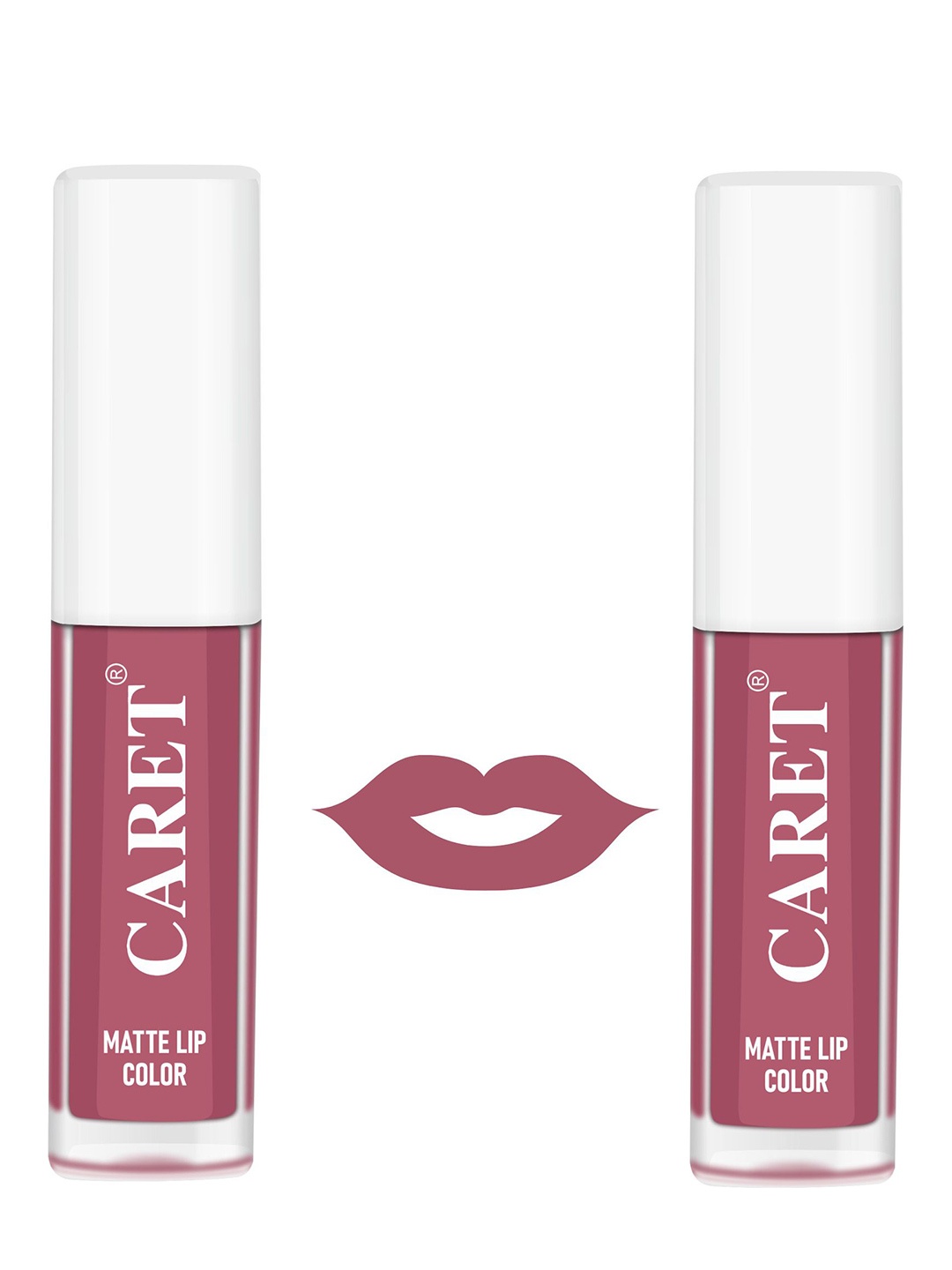 

CARET ORGANIC Set Of 2 Super-Pigmented Liquid Matte Lipsticks - 2 ml Each - Nude - 2