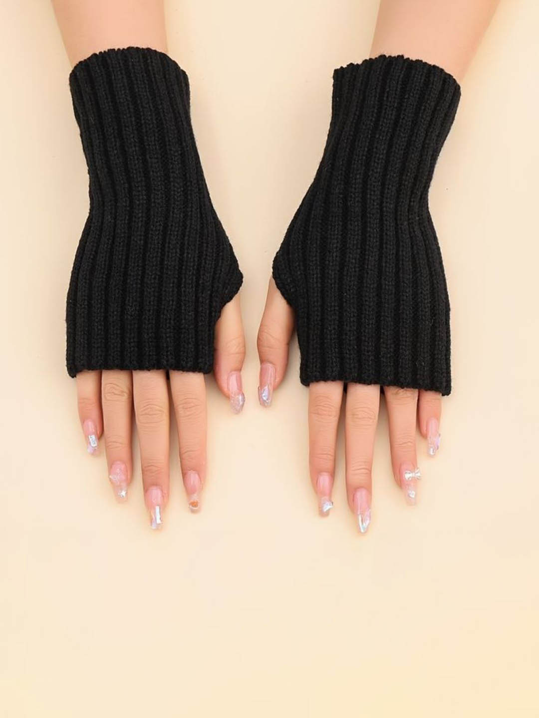 

TIPY TIPY TAP Unisex Kids Acrylic Winter Gloves, Black