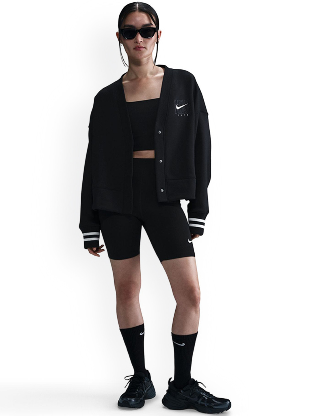 

Nike Sportswear Phoenix Fleece Women's Over-Oversized Graphic Cardigan, Black