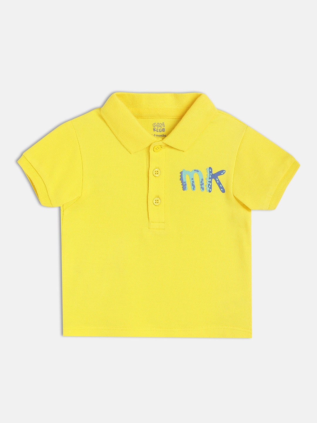 

MINI KLUB Boys Solid Polo Collar Cotton T-shirt, Yellow