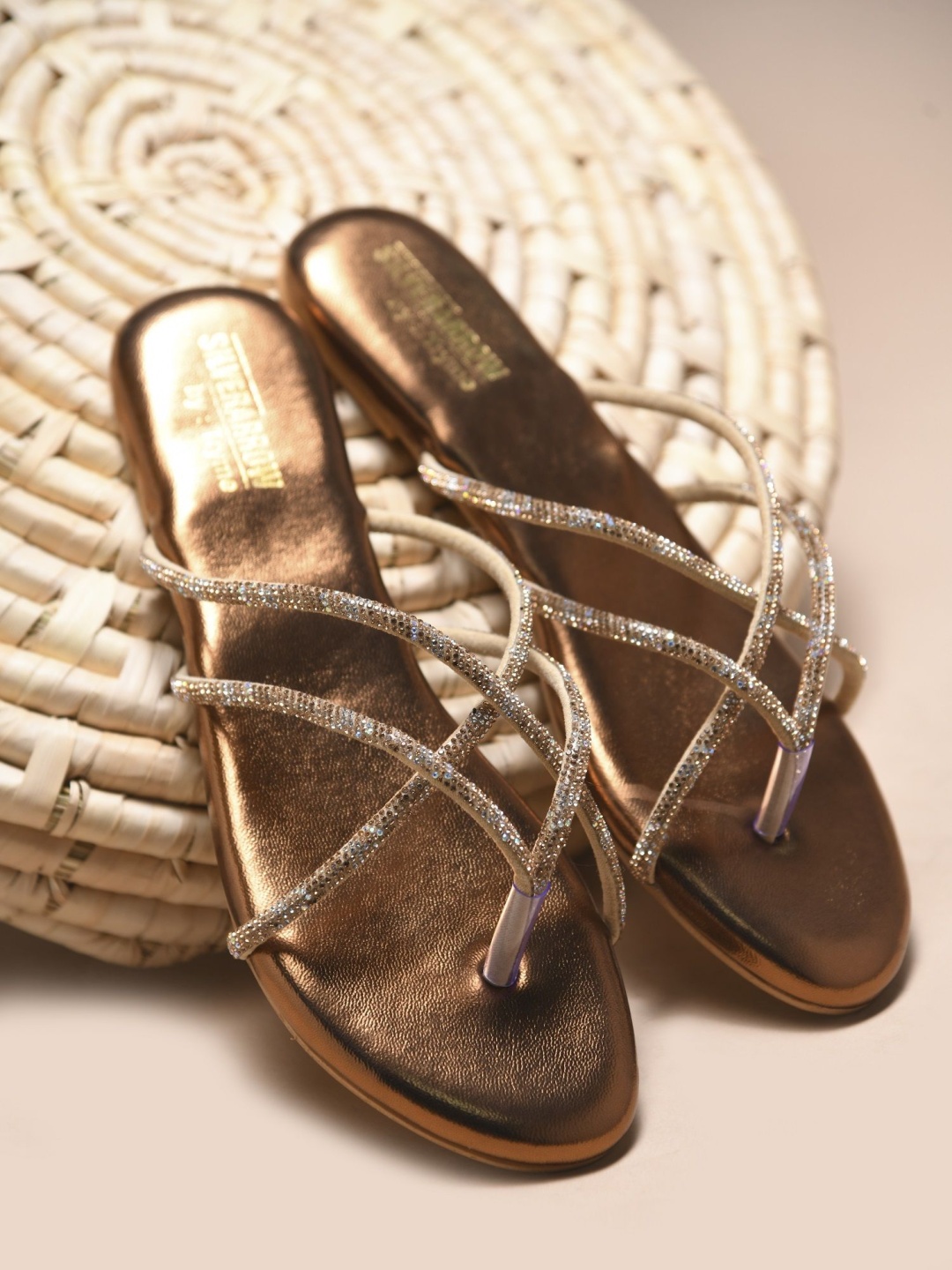 

Try Me Women Open Toe Flats, Copper