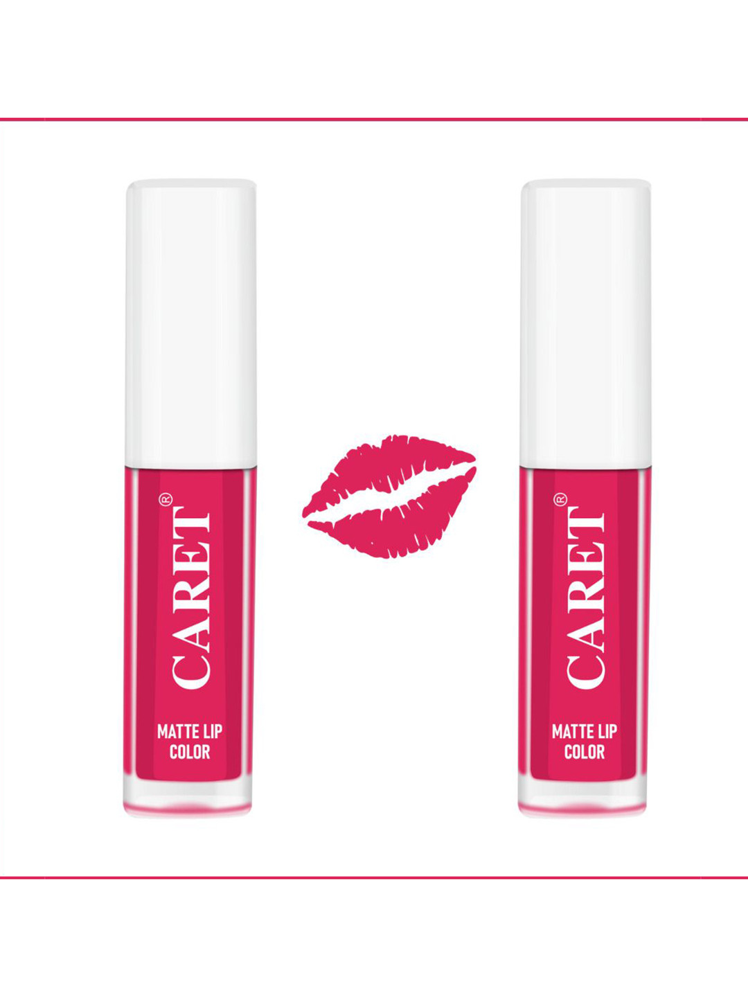 

CARET ORGANIC Set Of 2 Transfer Proof Long Lasting Liquid Matte Lipsticks- 2ml Each-Pink 4