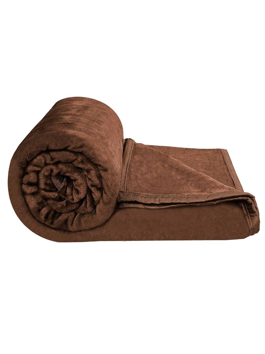 

VAS COLLECTIONS Coffee Brown 300 GSM Mild Winter Crib Single Bed Blanket