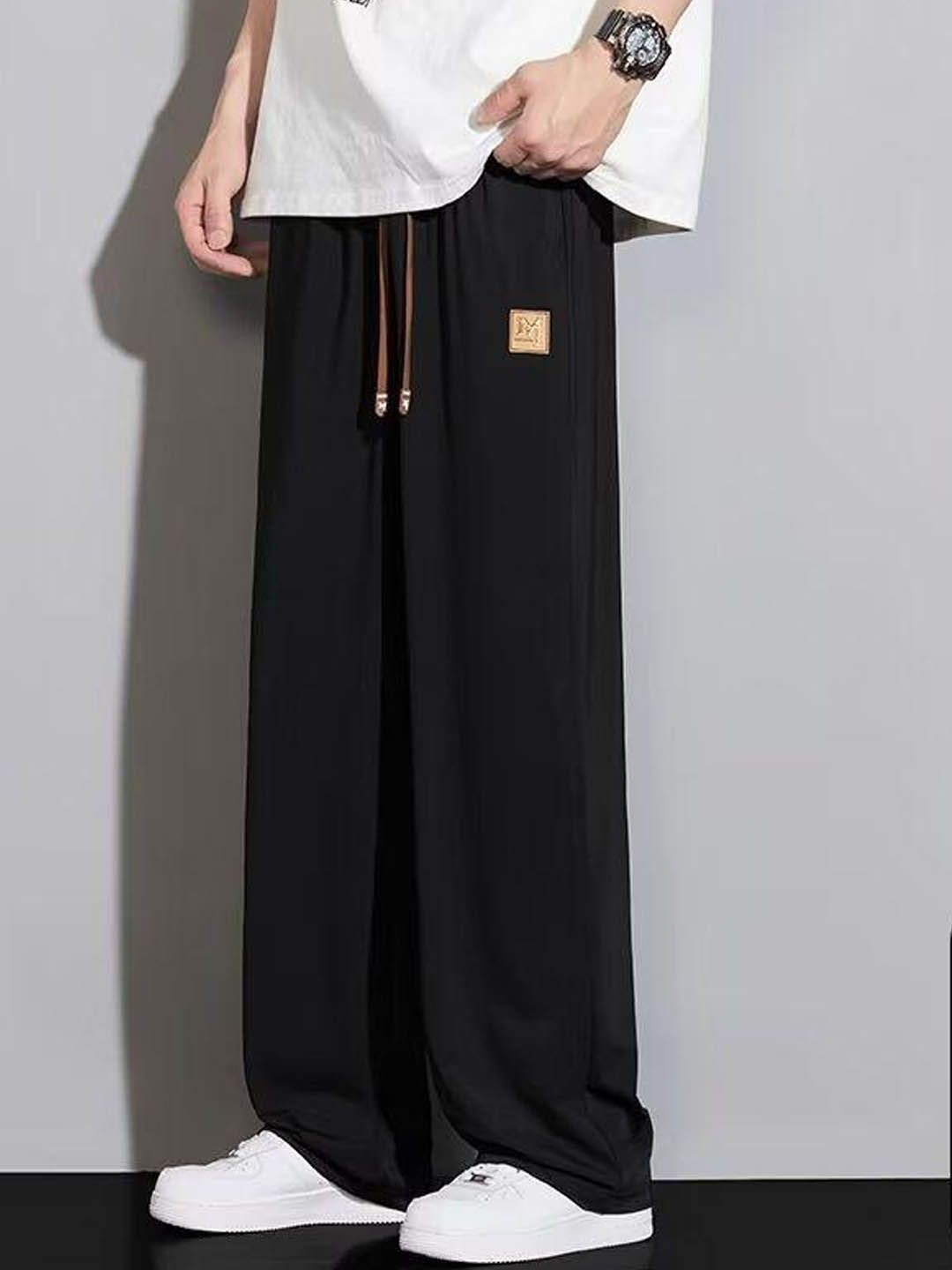 

StyleCast Men Mid-Rise Trousers, Black