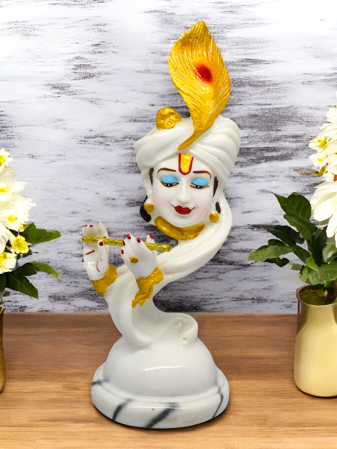 

VIVARS CRAFT White And Yellow Religious Idol Showpiece