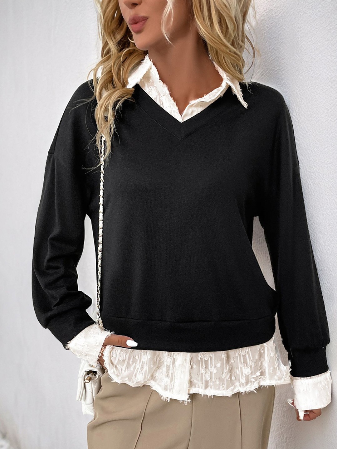

StyleCast x Revolte Women Pullover Sweatshirt, Black