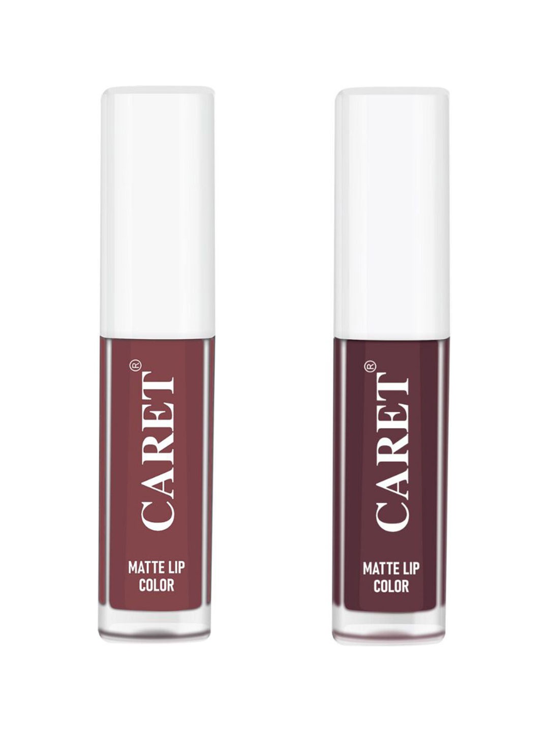 

CARET ORGANIC Set Of 2 Super-Pigmented Liquid Matte Lipsticks - 4 ml - 1 & 7, Brown