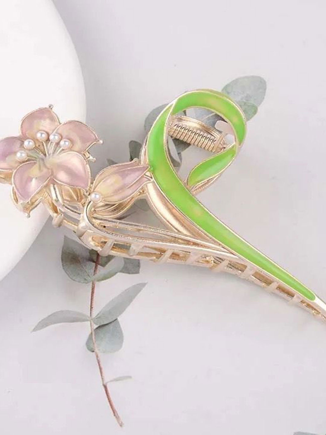 

Radhya Accessories Women Embellished Flower Hair Claw, Purple