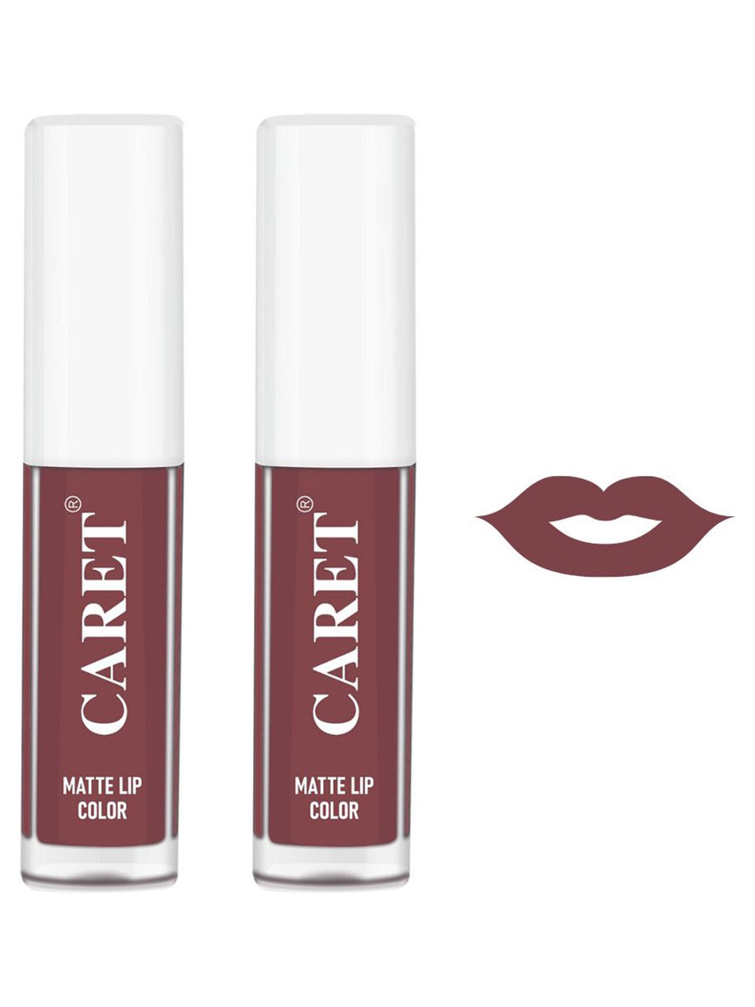 

CARET ORGANIC Set Of 2 Super-Pigmented Liquid Matte Lipsticks - 2 ml Each - Brown 1