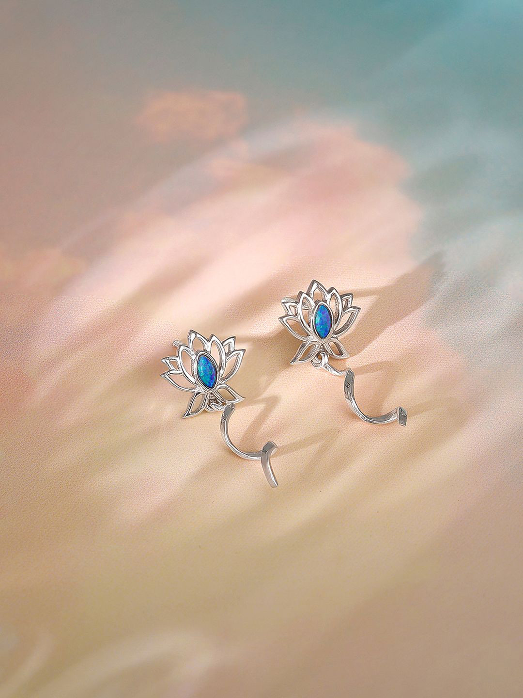 

GIVA Contemporary Studs Earrings, Silver
