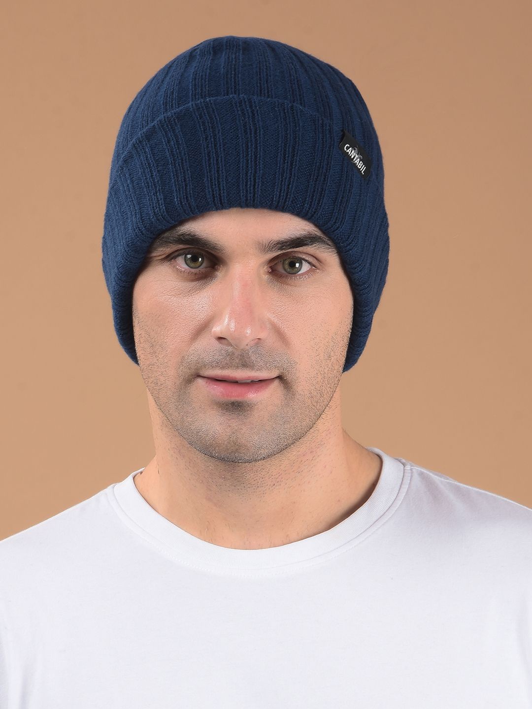 

Cantabil Men Self Design Beanie, Navy blue