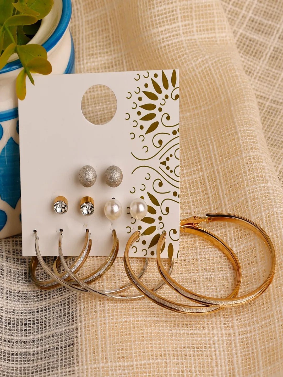 

Jewelz Gold-Plated Set Of 6 Hoop Earrings