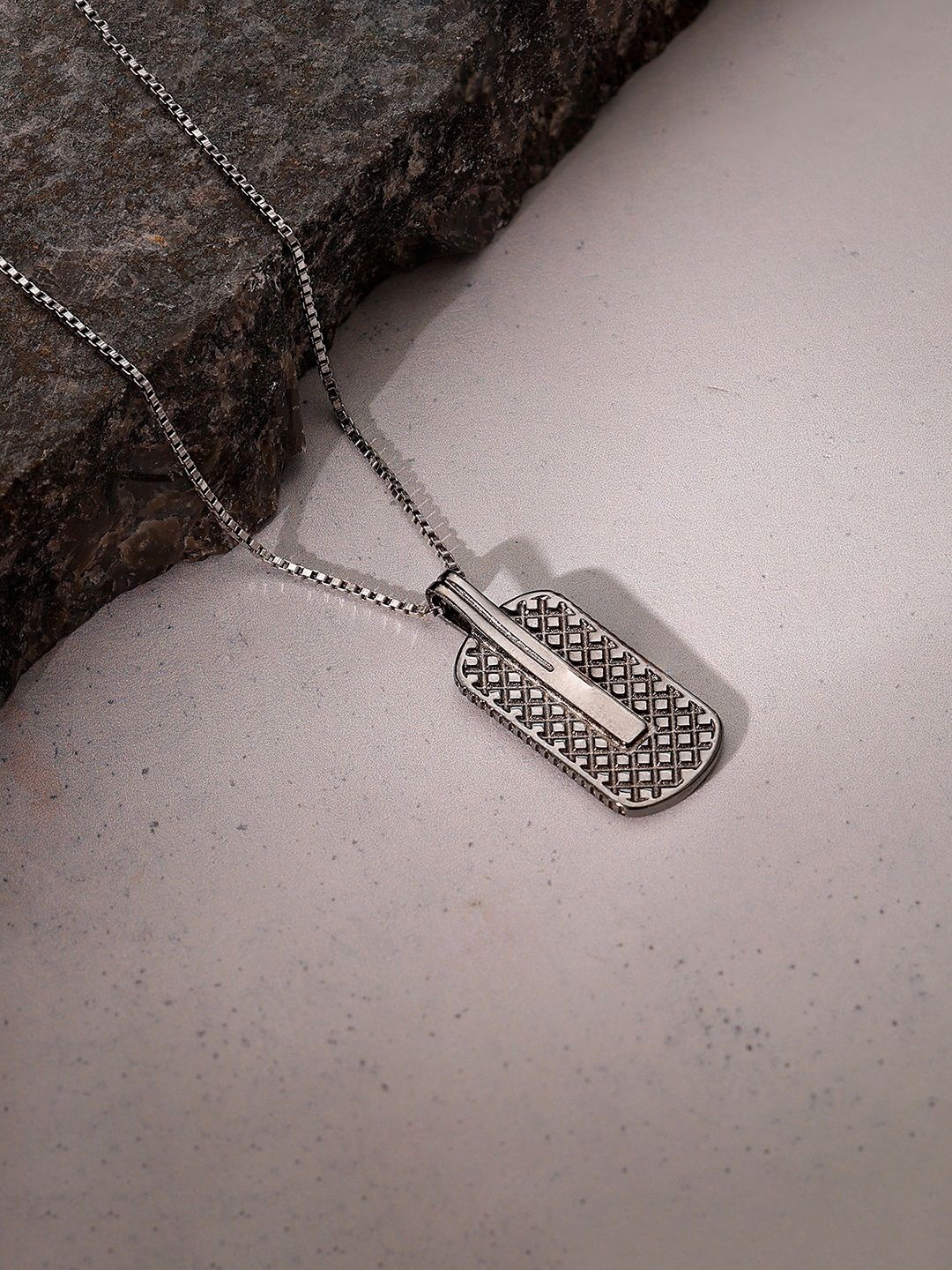 

GIVA Rhodium-Plated Contemporary Pendants with Chains, Silver
