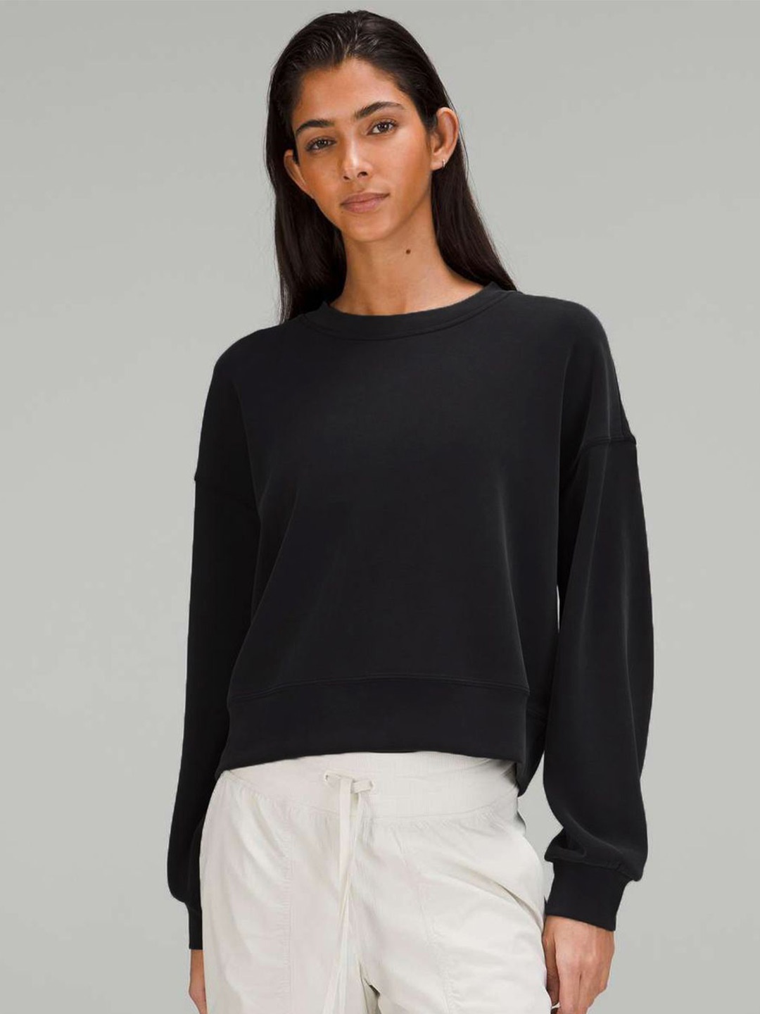 

Kotty Women Long Sleeves Pullover Sweatshirt, Black