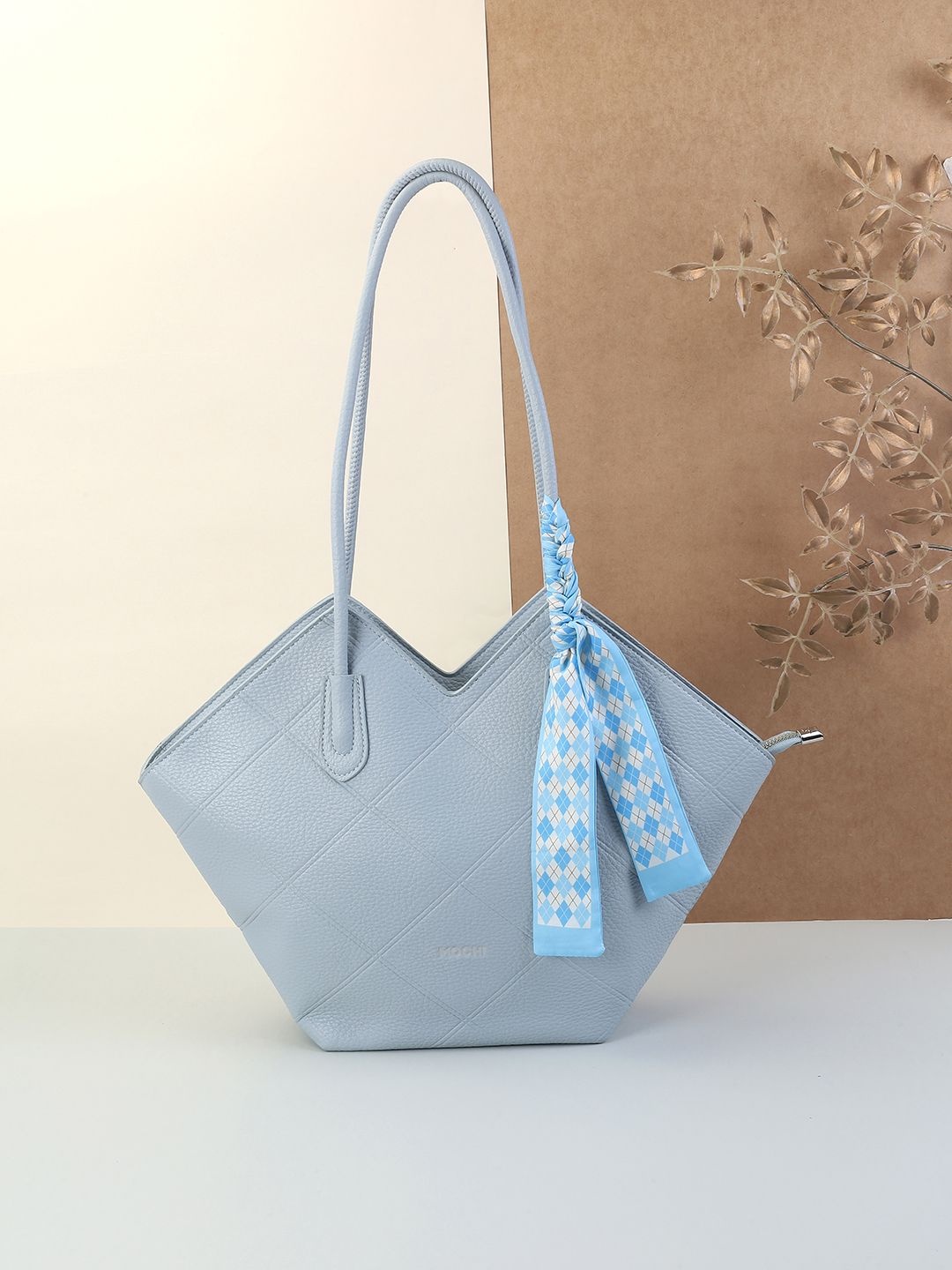 

Mochi Women Solid Shopper Tote Bag, Blue