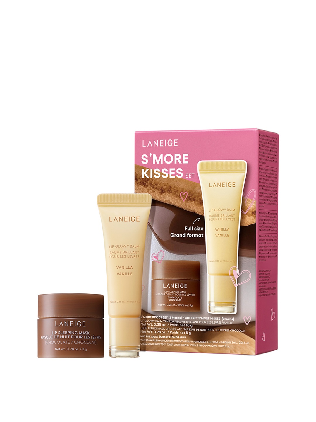 

LANEIGE Smores Kisses Set with Coconut Oil & Murumuru Butter, Pink