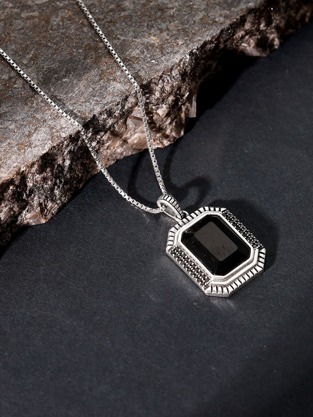 

GIVA Rhodium-Plated Contemporary Pendants with Chains, Silver