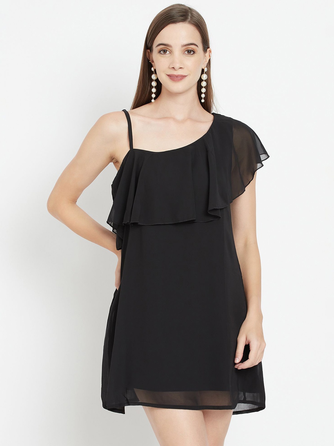 

Moda Rapido Women Layered A-Line Dress, Black