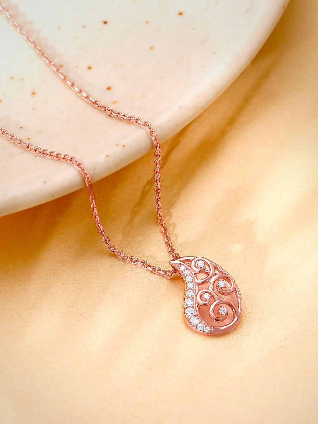 

GIVA Rose Gold-Plated Contemporary Pendants with Chains
