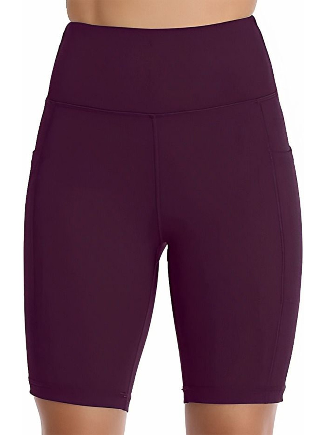 

POOJARAN SAREE Women High Rise Yoga Tights, Maroon