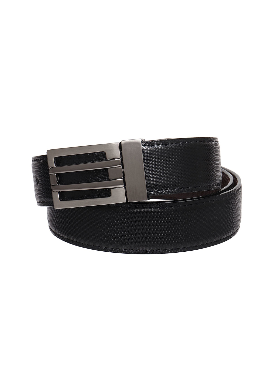 

Provogue Men Textured Reversible Formal Belt, Black