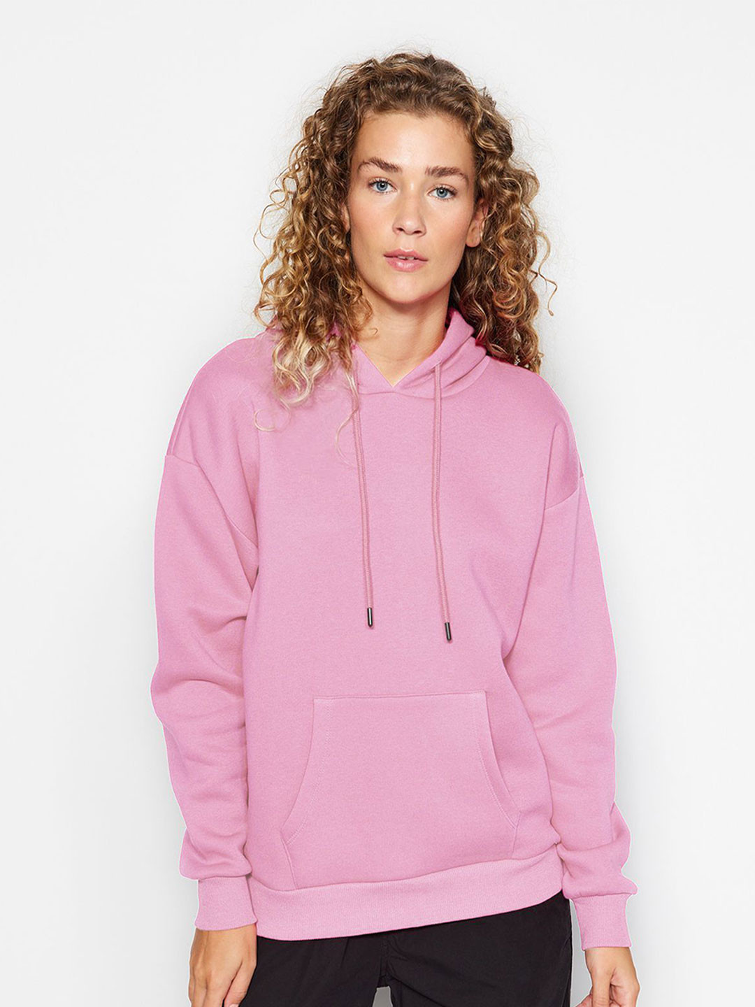 

Trendyol Men Hooded Pullover Sweatshirt, Pink