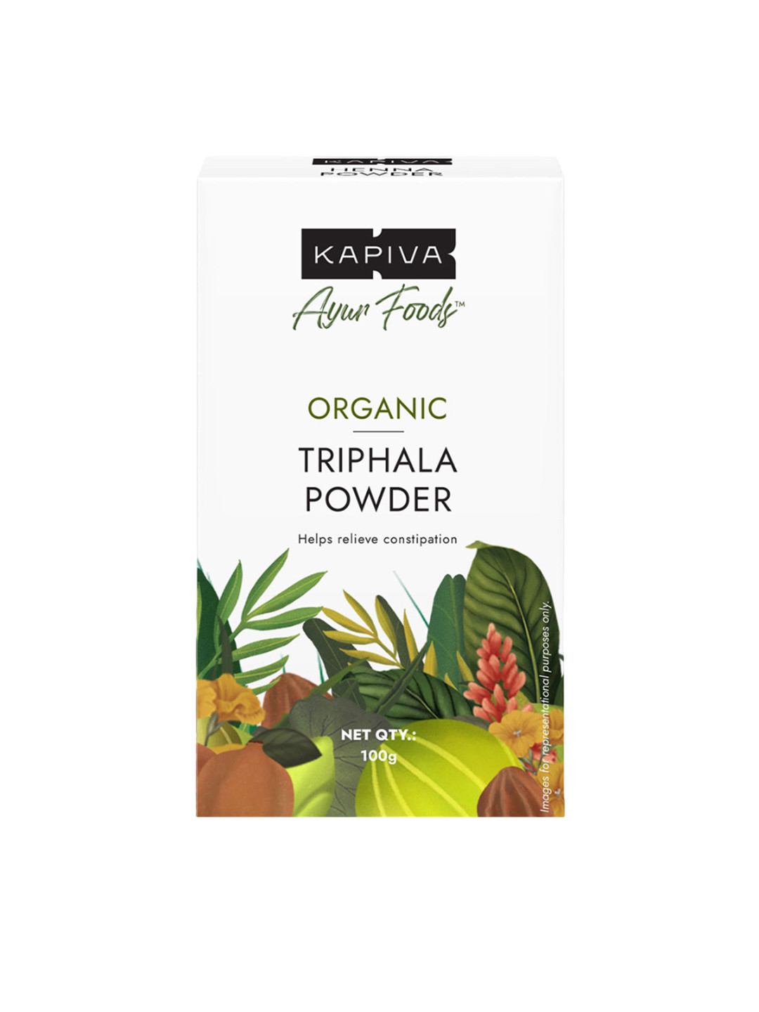 

Kapiva Ayur Foods Organic Triphala Powder 100g (Pack of 2), Brown