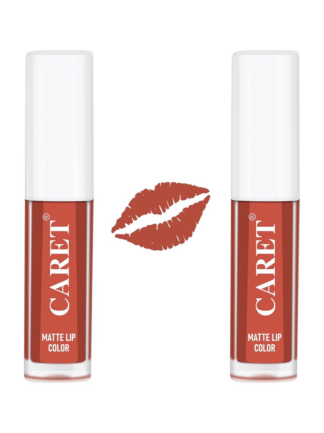 

CARET ORGANIC Set Of 2 Super-Pigmented Liquid Matte Lipsticks - 2 ml Each - 6, Nude