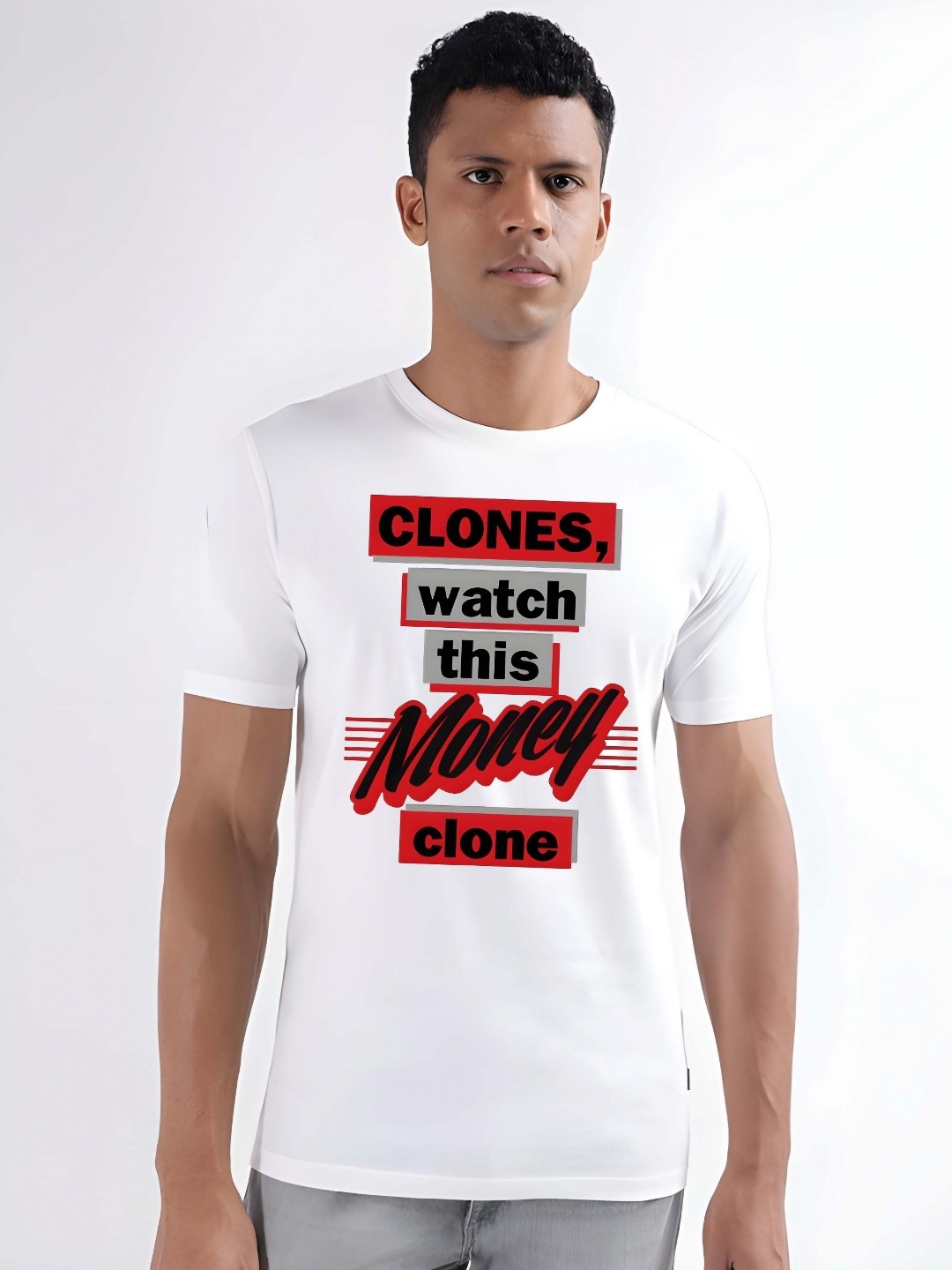 

BOWLIFESTYLE Men Pure Cotton T-shirt, White