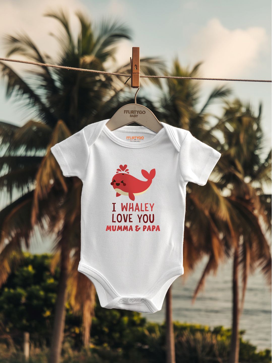 

FFLIRTYGO Infants Valentine day Printed Cotton Bodysuit, White
