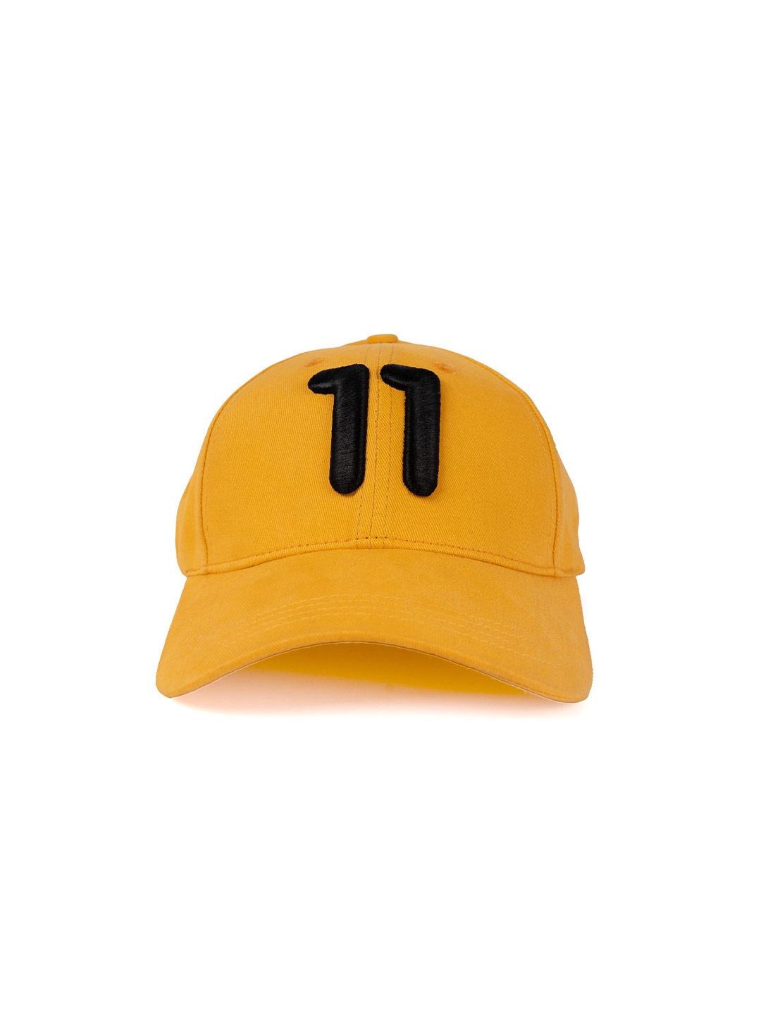 

11Caps Men Embroidered Cotton Baseball Cap, Yellow
