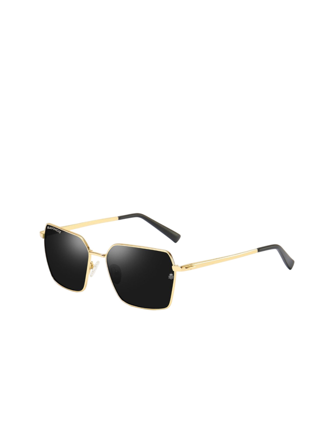 

BAVINCIS Unisex Square Sunglasses with UV Protected Lens, Black