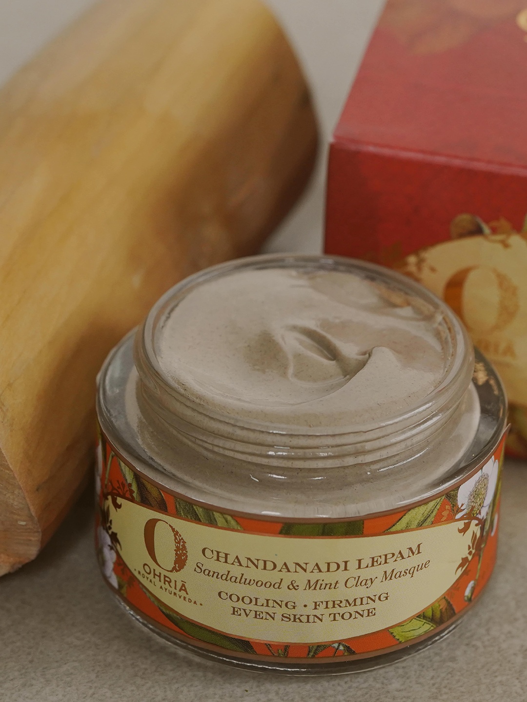 

Ohria Ayurveda Chandanadi Lepam Sandalwood & Mint Clay Mask - 50g, Brown