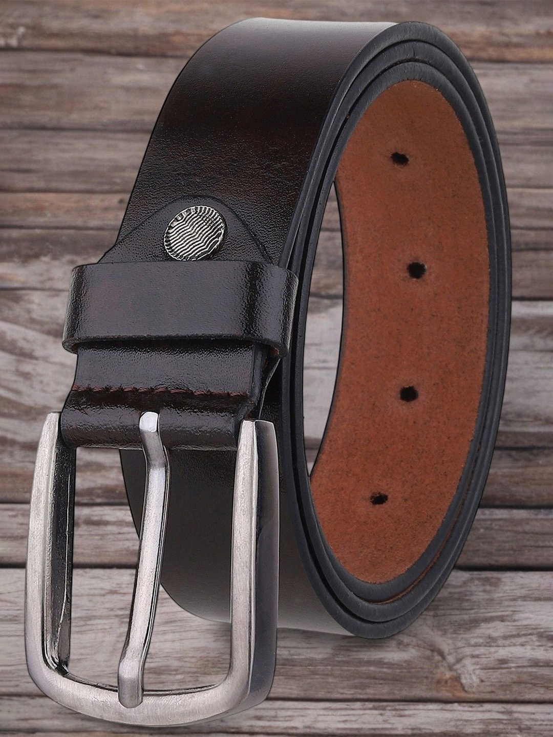 

Provogue Men Leather Formal Belt, Brown