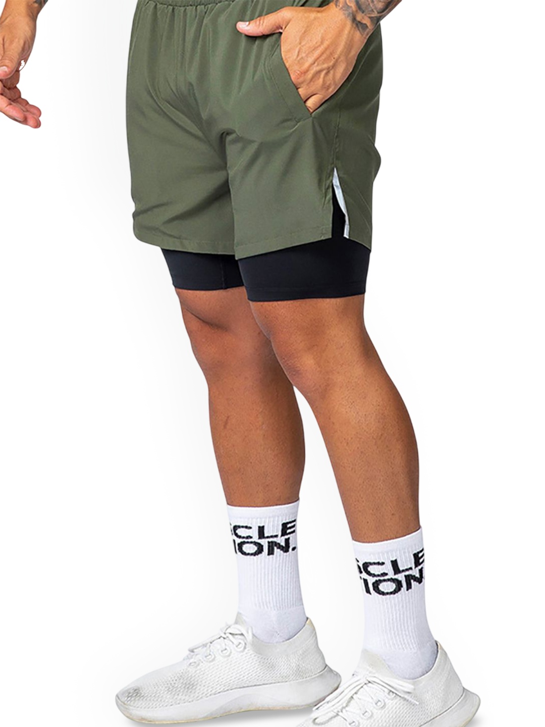 

StyleCast x Revolte Men Shorts, Green