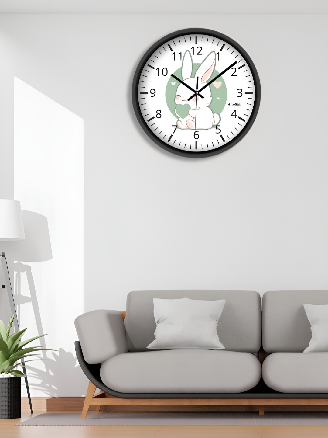 

OLIVE TREE Black & White Printed Contemporary Wall Clock